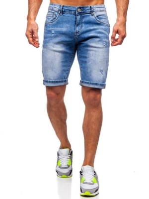 Gerade Tasche Casual Reißverschluss Herren Jeans