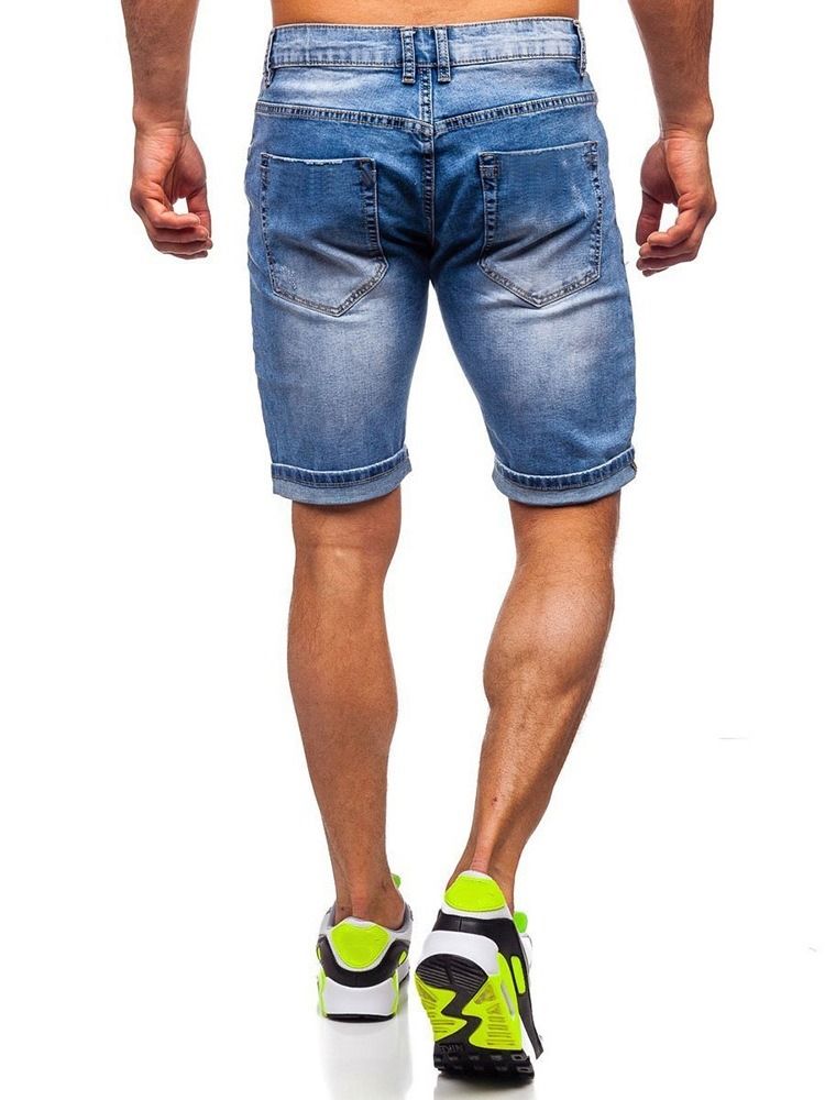 Gerade Tasche Casual Reißverschluss Herren Jeans