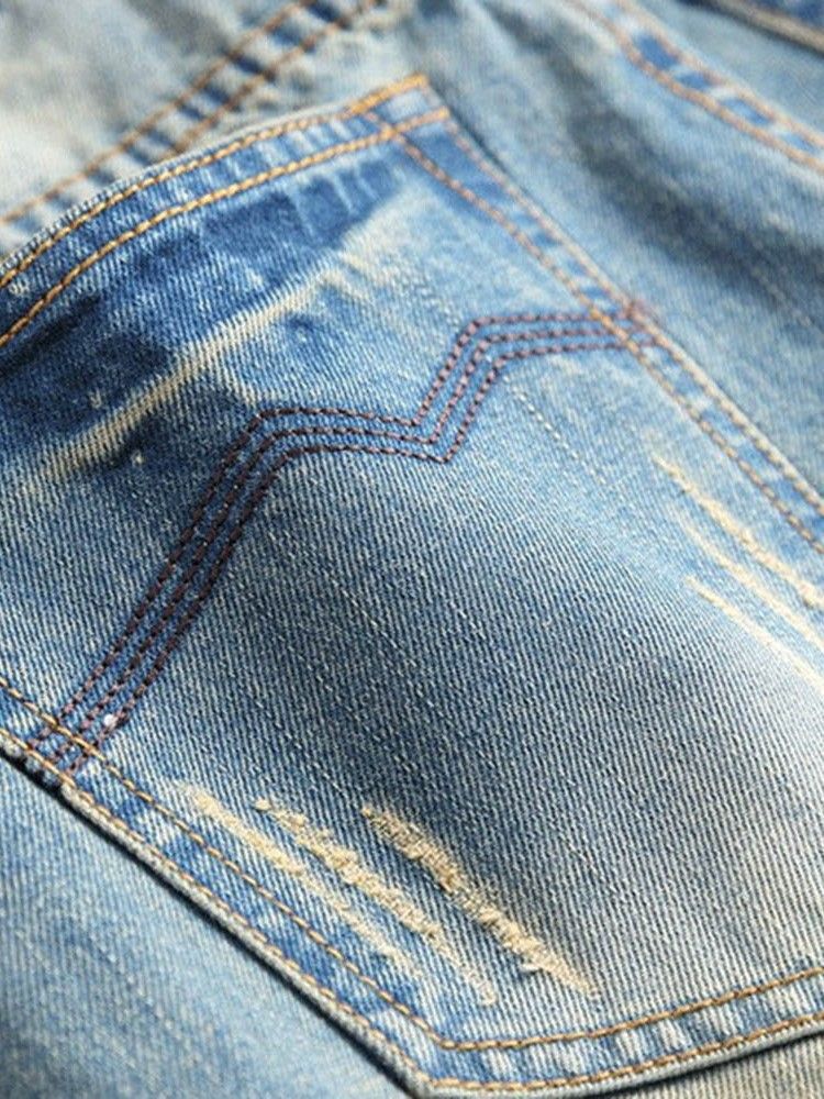 Gerade Taschenreißverschluss Herren Freizeitjeans