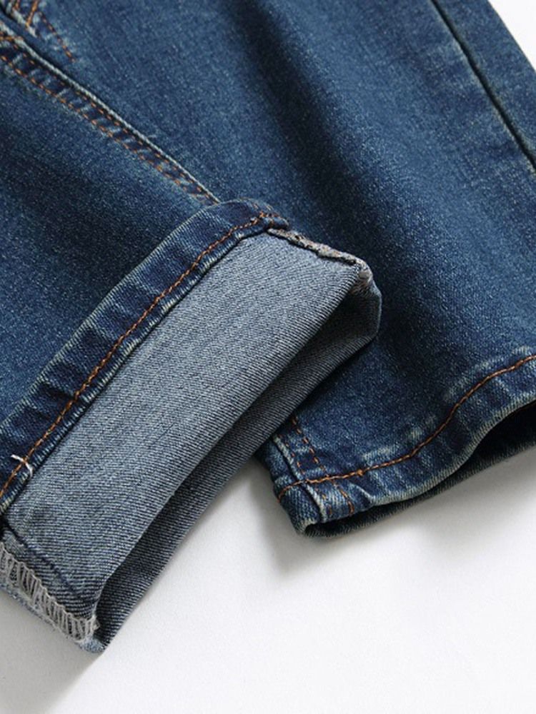 Gerader Reißverschluss Herren Jeans Mit Mittlerer Taille