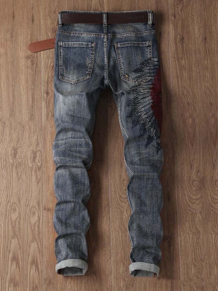 Herren Freizeitjeans Mit Mittlerer Taille