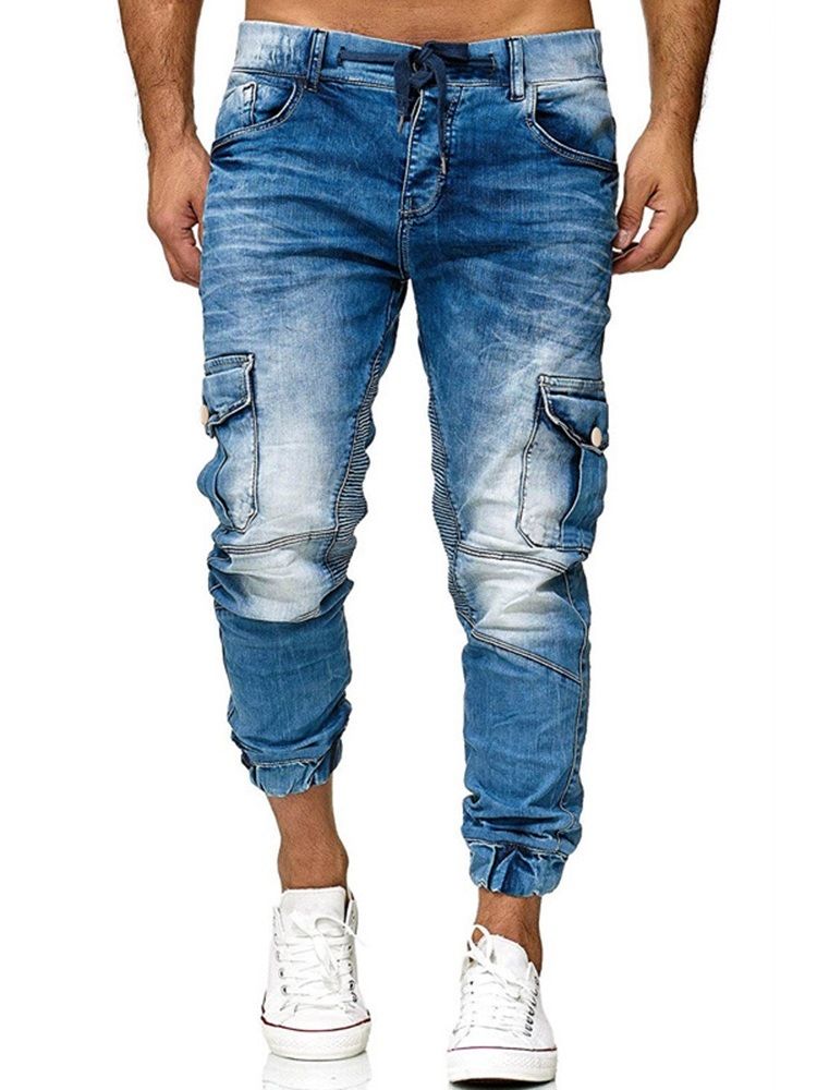 Herren-pocket-bleistifthose Mit Schnürung Freizeitjeans