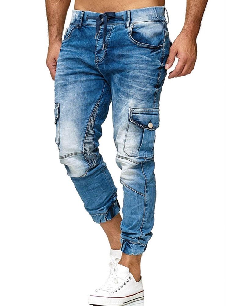 Herren-pocket-bleistifthose Mit Schnürung Freizeitjeans