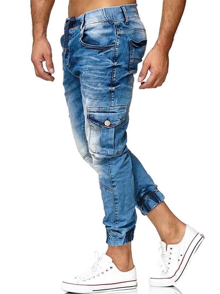 Herren-pocket-bleistifthose Mit Schnürung Freizeitjeans