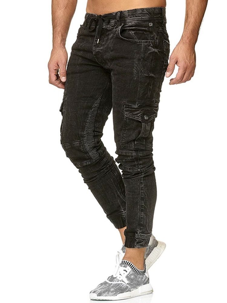 Herren-pocket-bleistifthose Mit Schnürung Freizeitjeans