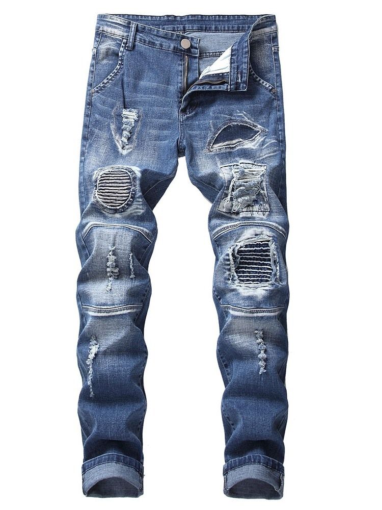 Lässige Herren Jeans Mit Dünnen Knöpfen