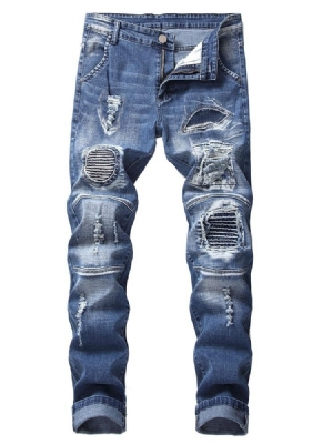 Lässige Herren Jeans Mit Dünnen Knöpfen