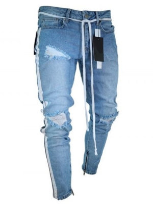 Pocket Herren Jeans Mit Mittlerer Taille