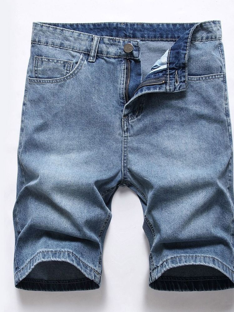 Pocket Straight Herren Jeansshorts