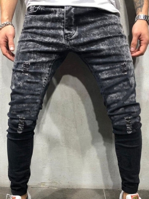 Reißverschluss Bleistifthose Herren Freizeitjeans