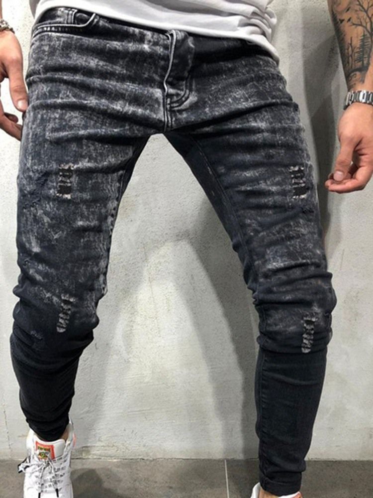 Reißverschluss Bleistifthose Herren Freizeitjeans