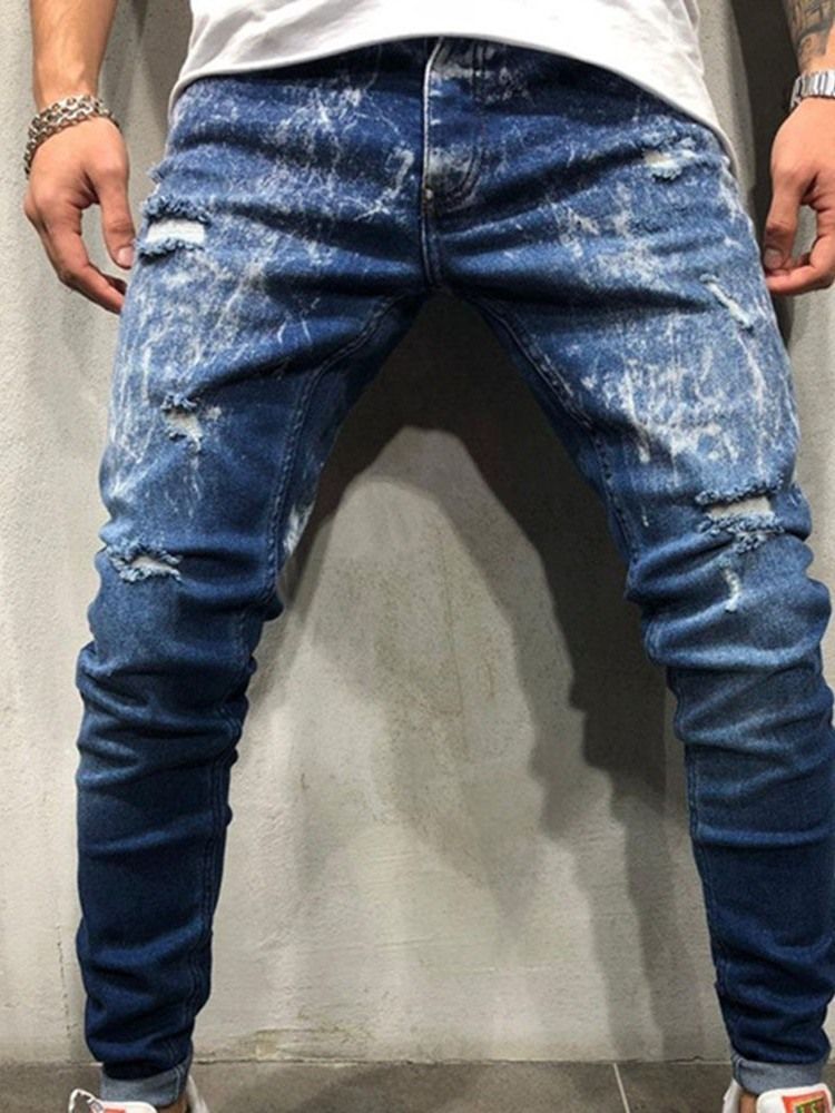 Reißverschluss Bleistifthose Herren Freizeitjeans