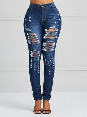 Ripped Skinny Stretchy Damenjeans