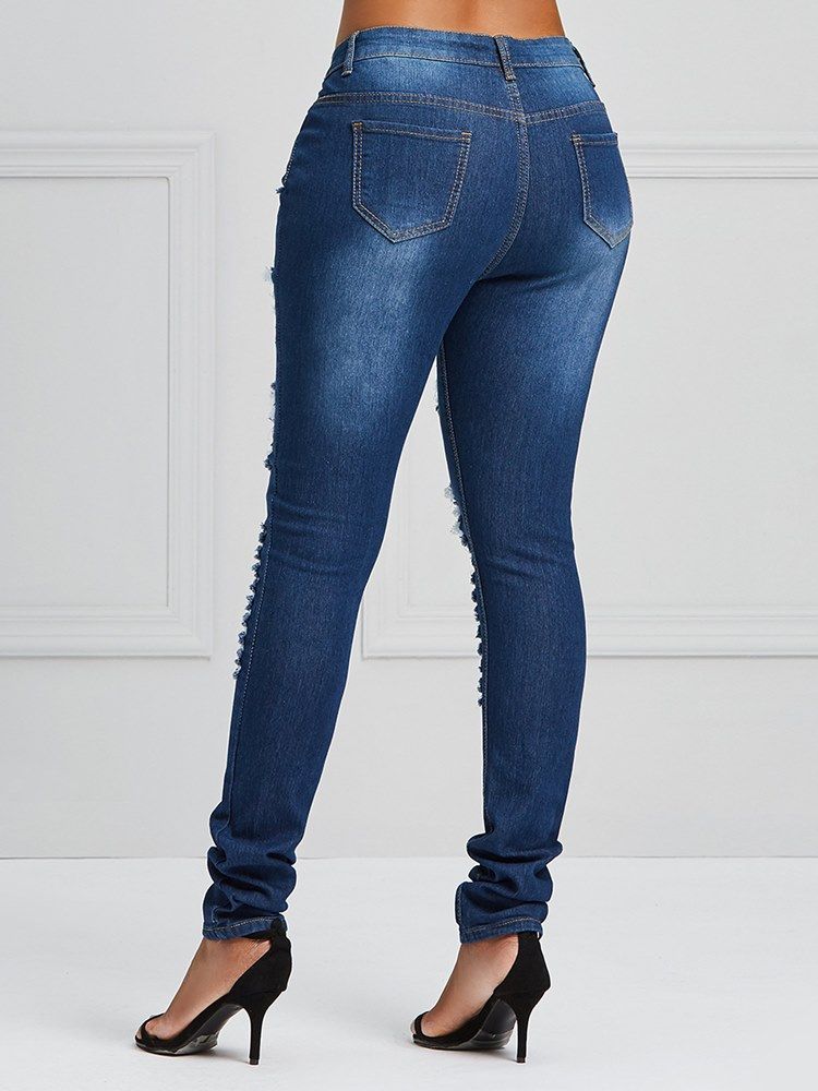 Ripped Skinny Stretchy Damenjeans