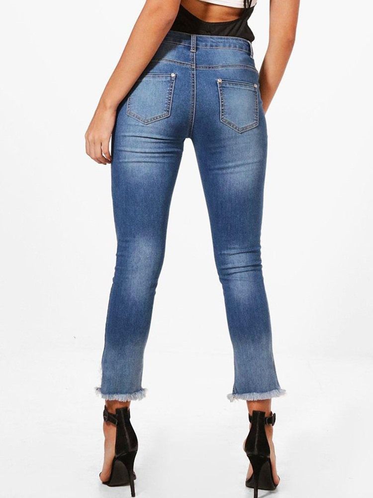 Skinny Denim Asymmetrische Damenjeans