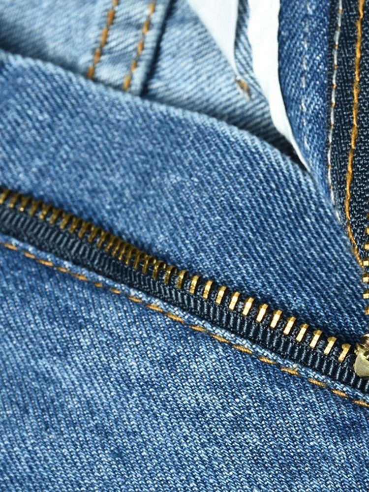 Waschbare Damen Jeans Mit Schmalem Reißverschluss