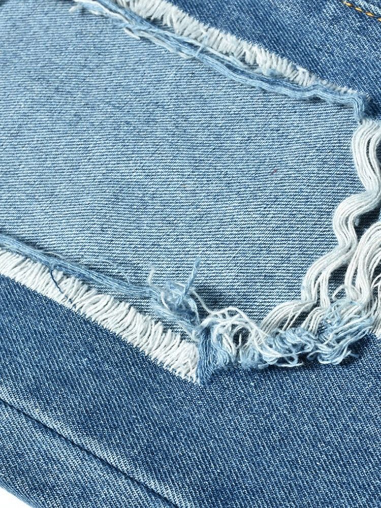 Waschbare Damen Jeans Mit Schmalem Reißverschluss