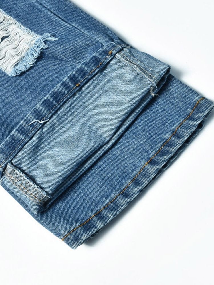 Waschbare Damen Jeans Mit Schmalem Reißverschluss