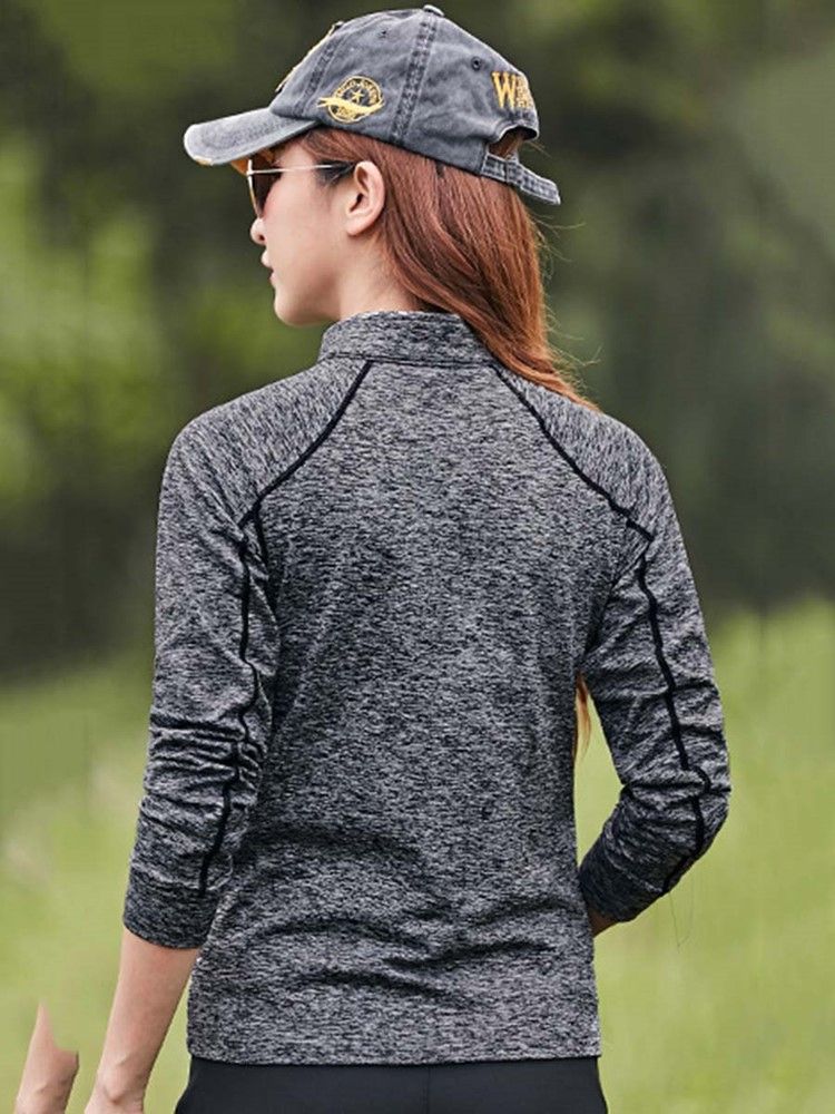 Damen Easy-care Finish Streifen Anti-schweiß Pullover Sporttops