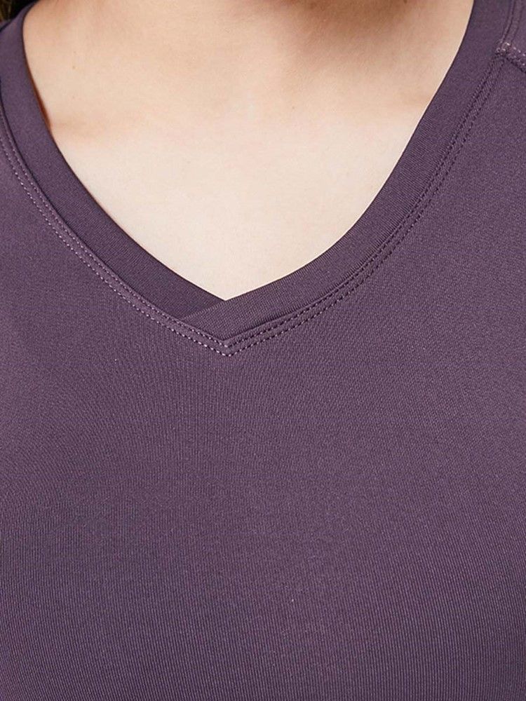 Damen Nylon Quick Dry Solid Yoga Pullover T-shirt