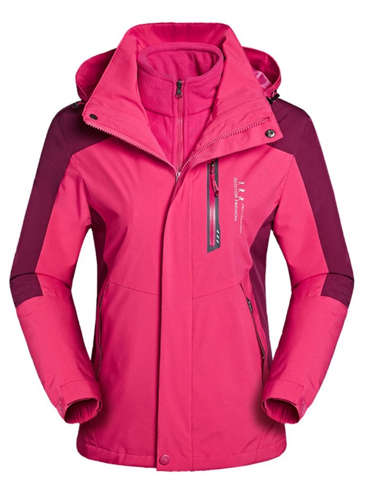 Damen-polyester Atmungsaktives Ski-patchwork-polyester Zweiteilige Anzugoberteile