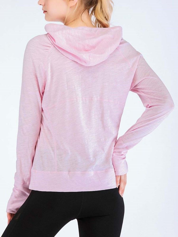 Damentaschen Feste Baumwollmischungen Anti-schweiß Pullover Sporttops