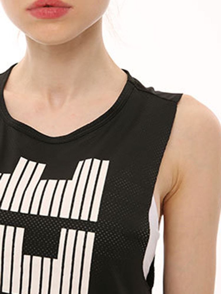 Schnell Trocknende Yoga-tanktops Mit Buchstabendruck Für Damen