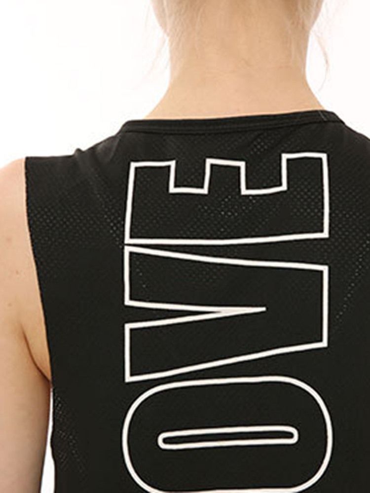 Schnell Trocknende Yoga-tanktops Mit Buchstabendruck Für Damen