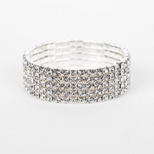 Diamante Plain Romantische Hochzeitsarmbänder Für Frauen