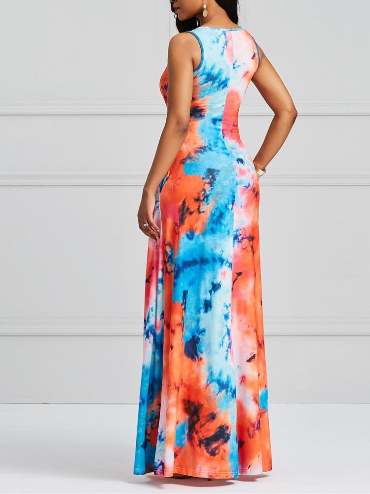 Ärmelloses Batik-damenkleid