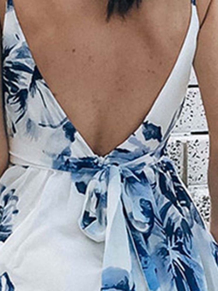 Ärmelloses Bodenlanges Kleid Mit Hohem Bund Für Damen