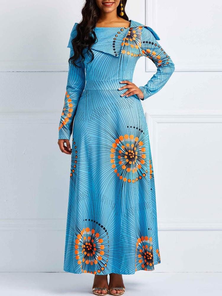 Ärmelloses Knöchellanges A-linien-kleid Mit Standard-taille Und Print Für Damen