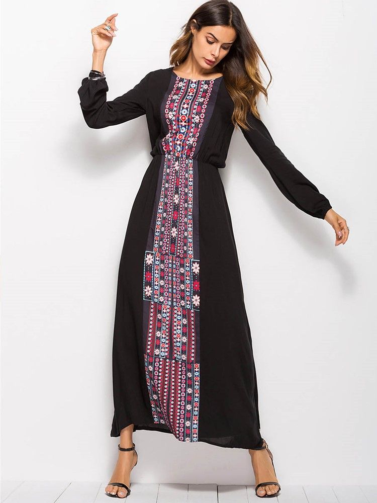 African Fashion Scoop Blaues Maxikleid Für Damen