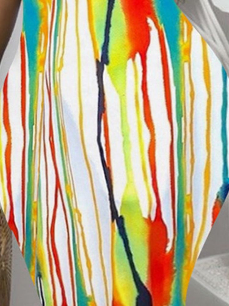 Damen Ärmelloses Tie-dye-sexy-pulloverkleid