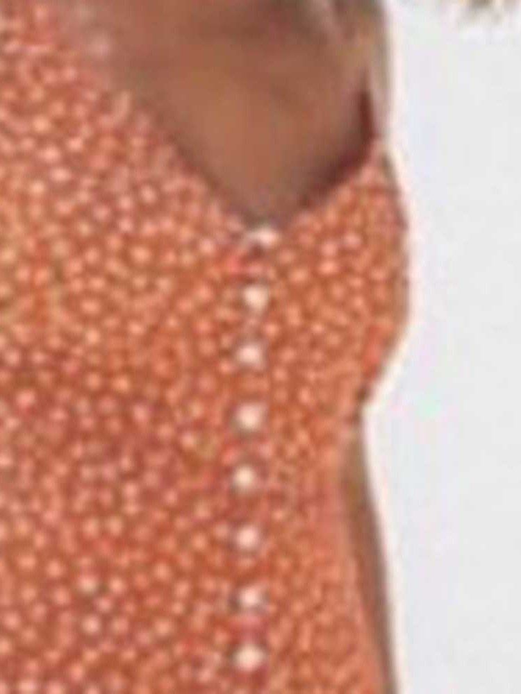 Damen Polka Dots Asymmetrisches Bodenlanges Ärmelloses Sommerkleid Mit V-ausschnitt