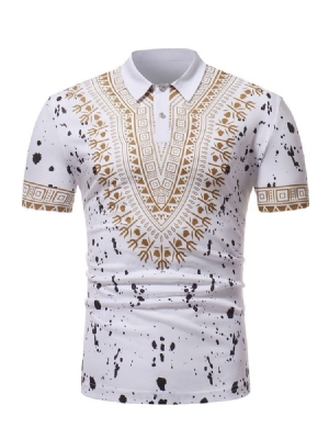 African Fashion Dashiki Loose Herren Polo-t-shirt