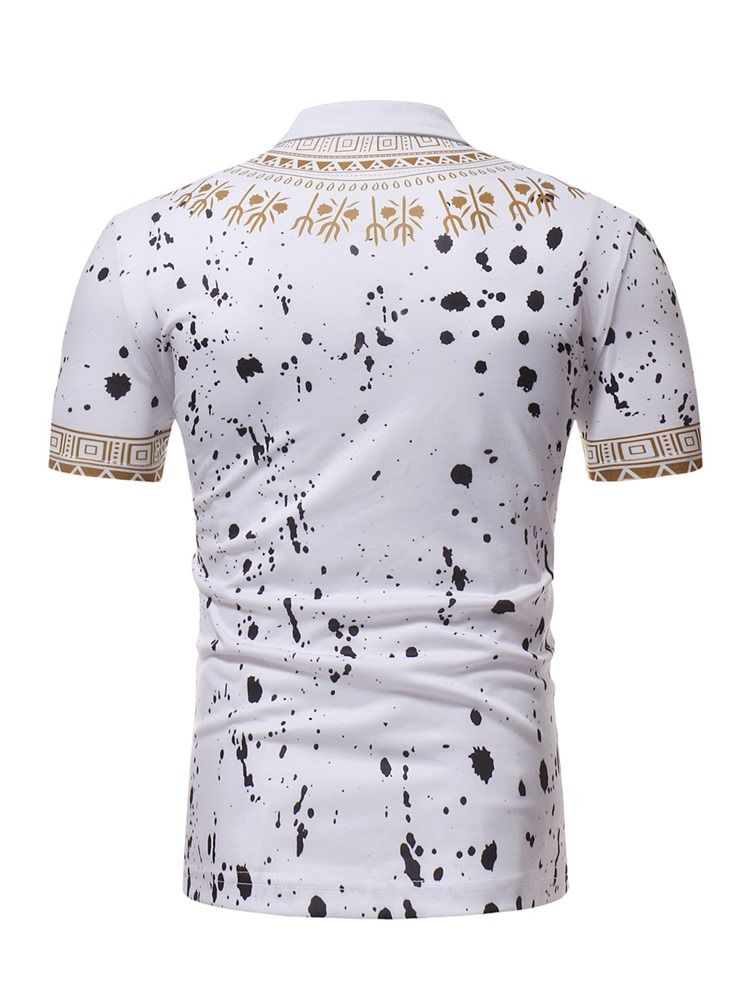 African Fashion Dashiki Loose Herren Polo-t-shirt