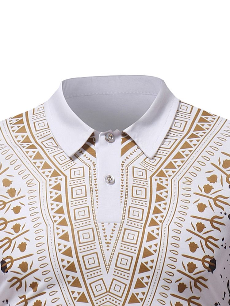 African Fashion Dashiki Loose Herren Polo-t-shirt