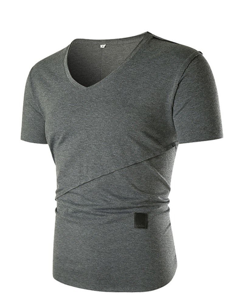 Einfaches Casual Kurzarm Herren Slim T-shirt