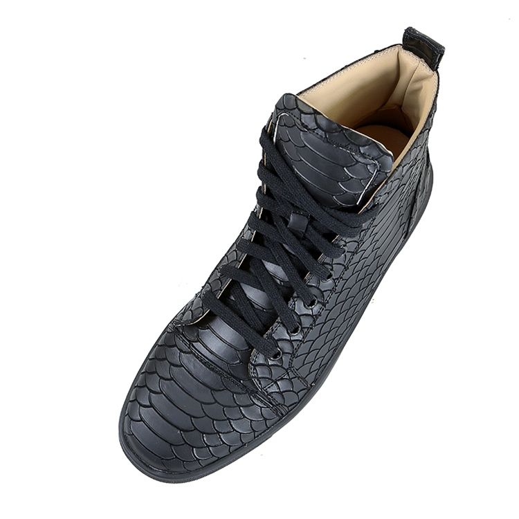 High-cut Upper Plain Lace-up Round Toe Skate Herrenschuhe