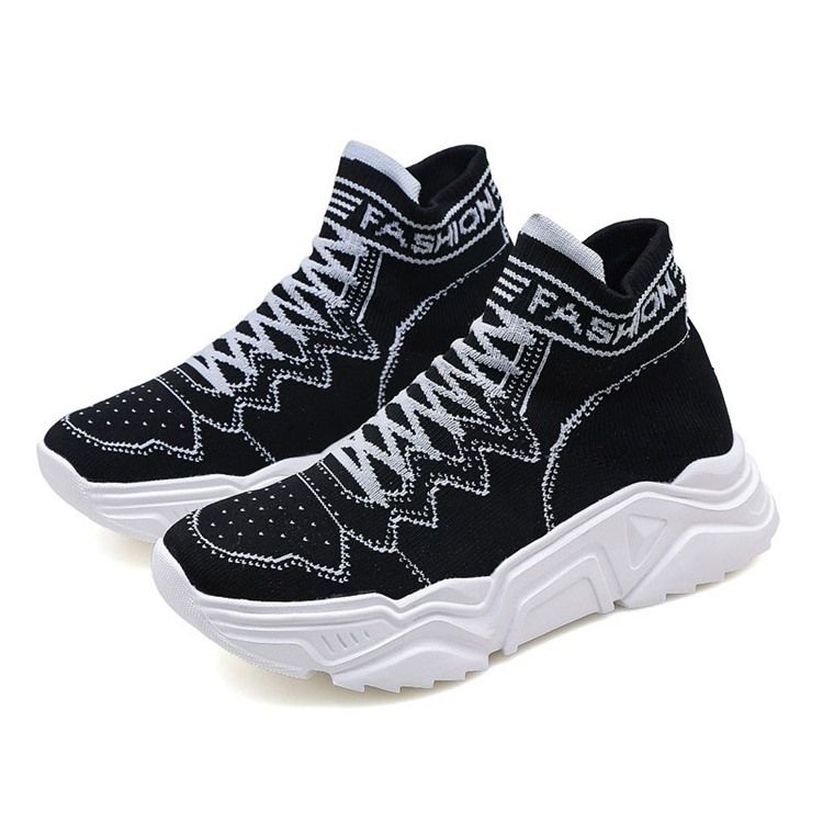 High Top Elastikband Sports Round Toe Herren Sneakers