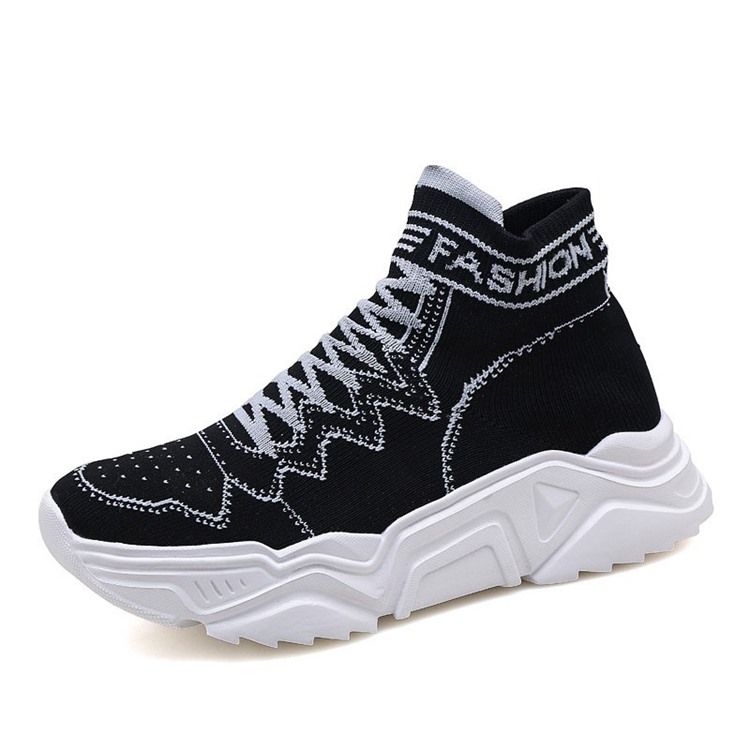 High Top Elastikband Sports Round Toe Herren Sneakers