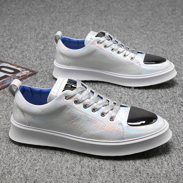 Lace-up Patchwork Round Toe Herren Skateschuhe