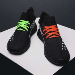 Mesh Lace-up Color Block Herren Outdoor Sneakers