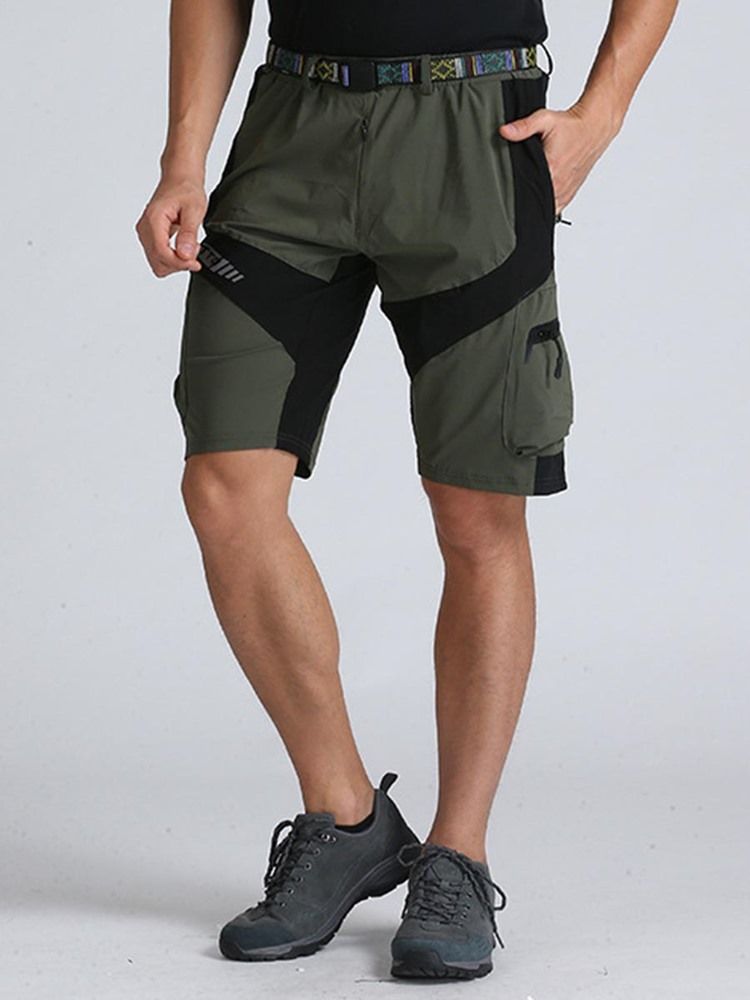 Herren Cargo Shorts Mit Farbblock-print Outdoor Wear Leicht Wear