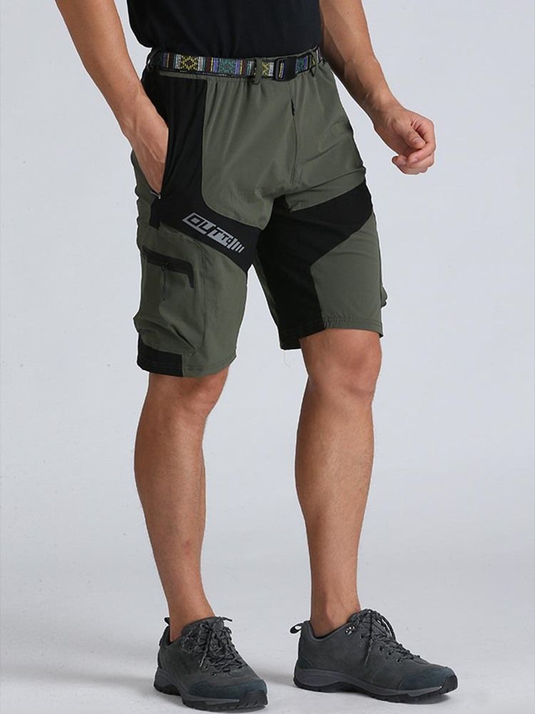 Herren Cargo Shorts Mit Farbblock-print Outdoor Wear Leicht Wear