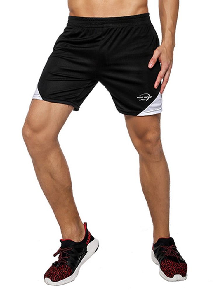 Herren Color Block Shorts Patchwork Sporthose