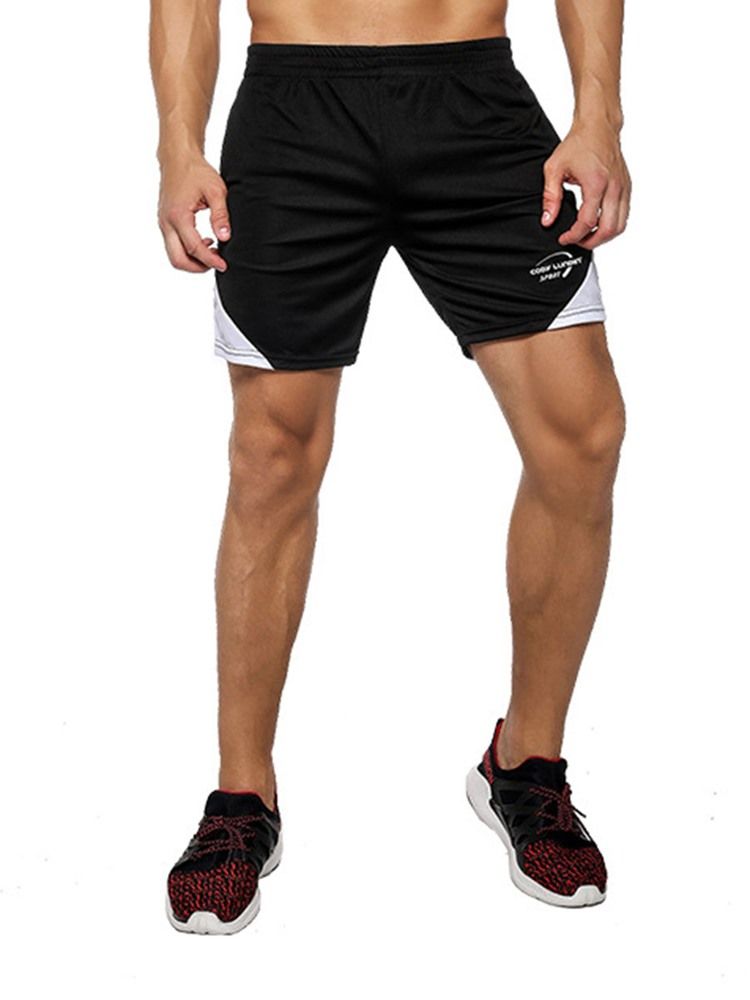 Herren Color Block Shorts Patchwork Sporthose