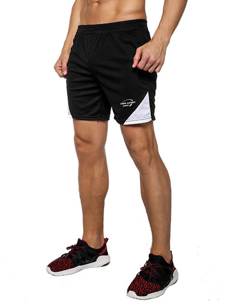 Herren Color Block Shorts Patchwork Sporthose