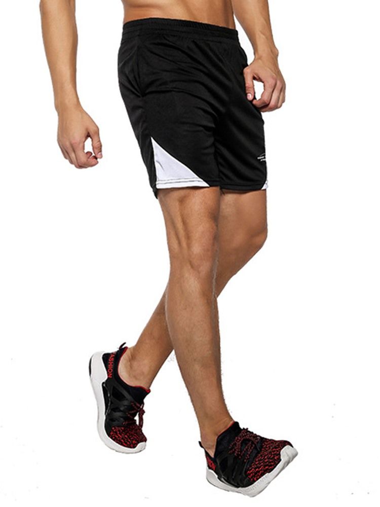 Herren Color Block Shorts Patchwork Sporthose